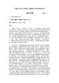 2025届浙江省宁波市高三二模高考与选考模拟考试 语文试题及答案
