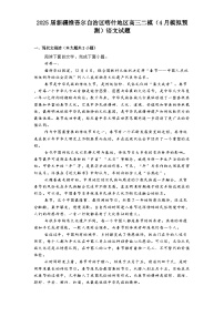 2025届新疆维吾尔自治区喀什地区高三二模（4月模拟预测）语文试题（含答案）