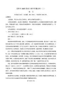 湖南省岳阳市2025届高三下学期二模考试语文试卷（Word版附解析）