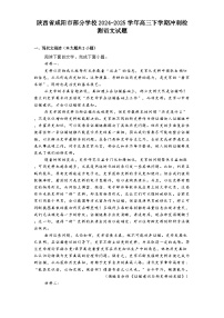 陕西省咸阳市部分学校2024-2025学年高三下学期冲刺检测语文试题（含答案）