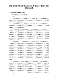 陕西省咸阳市部分学校2024-2025学年高三下学期冲刺检测语文试题（含答案）