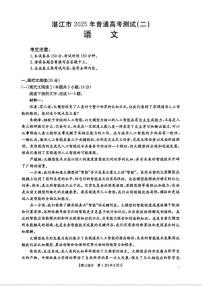 2025届广东省湛江市高三下学期高考二模语文试题及答案