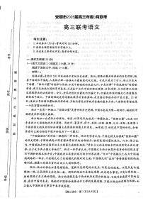 2025届贵州省安顺市高三下学期3月二模联考语文试卷（含答案）