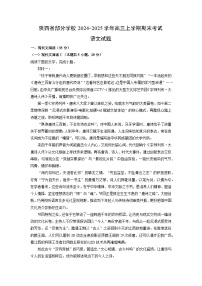 陕西省部分学校2024-2025学年高三上学期期末考试语文试卷（解析版）