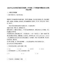 山东济南历城区历城第二中学2025年高三下学期高考模拟语文试卷【含答案】