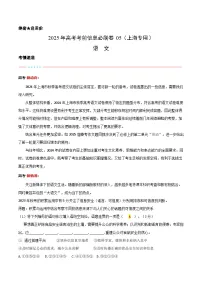 (上海专用)-2025年高考模拟考前必刷卷语文试题(附解析及答案)