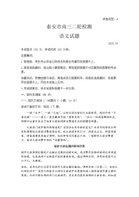 2025届山东省泰安市高三二模二轮检测 语文试题及答案