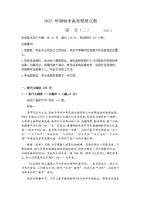 2025届山东省聊城市高三二模考试 语文试题及答案