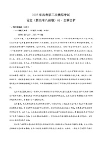 2025年高考第二次模拟考试卷：语文（新高考八省卷01）（解析版）