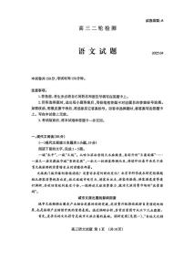 山东省泰安市2025届高三高考模拟第二次模拟-语文试题+答案