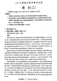 山东省聊城市2025年高考模拟试题（二）语文试题及答案
