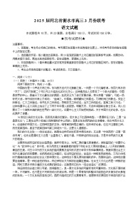 河北省衡水市2025届高三下学期3月联考试题 语文 Word版含解析