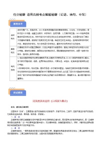 2025年高考语文(新高考专用)抢分秘籍语用高频考点解题秘籍(词语、病句、补写)(学生版+解析)练习