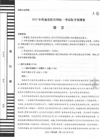天星押题卷2025高考语文A模拟试卷及参考答案安徽版