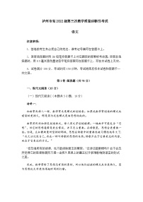 四川省泸州市2025届高三三模语文试题（含答案）