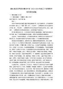 湖北省武汉市部分重点中学2023-2024年高二下学期期中联考语文试题（解析版）