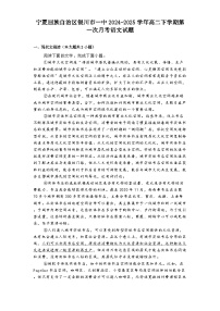 宁夏回族自治区银川市一中2024-2025学年高二下学期第一次月考语文试题（含答案）