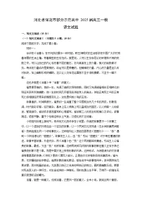 河北省保定市部分示范高中2025届高三一模语文试卷（解析版）