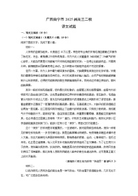 广西南宁市2025届高三二模语文试题（解析版）