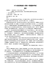 河北省NT20名校联合体2024-2025学年高一下学期4月期中考试语文试卷（Word版附解析）