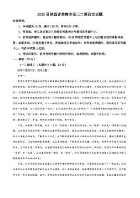 陕西省渭南市2025届高三语文下学期3月二模试卷（Word版附解析）