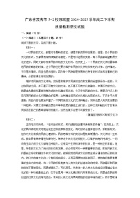 广东省茂名市5+2校际联盟2024-2025学年高二下学期质量检测语文试卷（解析版）