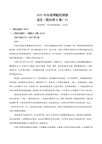 2025年高考押题预测卷：语文（新高考II卷03）（考试版）