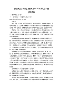 新疆维吾尔自治区乌鲁木齐市2025届高考一模[高考模拟]语文试卷（解析版）