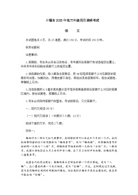 湖北省十堰市2025年高三四月调研考试语文试题（含答案）