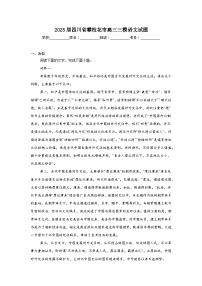 2025届四川省攀枝花市高三三模语文试题（无答案）