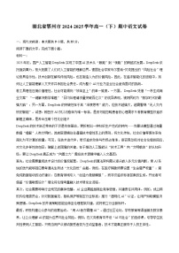 湖北省鄂州市2024-2025学年高一（下）期中语文试卷（含答案）