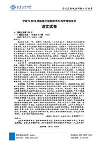 2025届浙江省宁波市高三二模考试 语文试卷（含答案）
