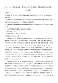 2024-2025学年湖北省十堰市高二语文下学期6月期末调研考试试卷（附答案）