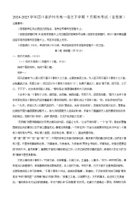 2024-2025学年四川省泸州市高一语文下学期7月期末考试（附答案）