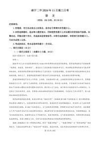 广西南宁市第二中学2024-2025学年高三上学期11月月考语文试卷（含答案）
