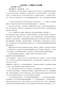 湖南省岳阳市岳阳县第一中学2024-2025学年高三上学期12月月考语文试题（含答案）