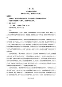 安徽省皖江名校联盟2025届高三下学期5月最后一卷-语文试题+答案