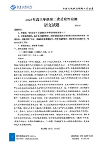 2025届山东省青岛市高三二模考试 语文试卷（含答案）