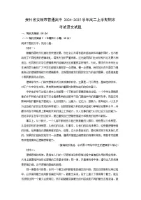 贵州省安顺市普通高中2024-2025学年高二上学期期末考试语文试题（解析版）