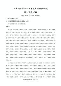 河南省周口市项城市第三高级中学2024-2025学年高一下学期期中考试语文试题