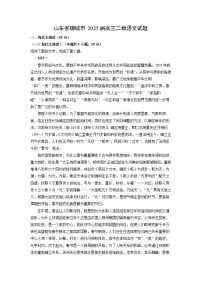 山东省聊城市2025届高三二模语文试卷（解析版）