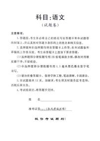 2025年河南高考模拟适应性语文试题及答案