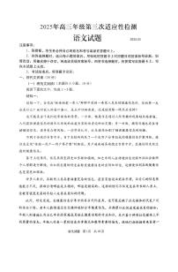 2025届山东省青岛市高三三模适应性检测 语文试题及答案