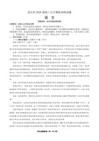 2025届湖北省武汉市高三年级下学期5月模拟训练语文试题（含答案）