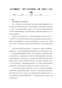 2025届湖南省“一起考”部分学校高三三模（大联考三）语文试题（无答案）