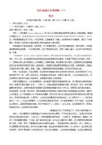 湖南省长沙市2024_2025学年高三语文上学期月考一试卷含解析