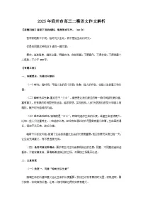 2025年滨州市高三二模语文作文解析学案