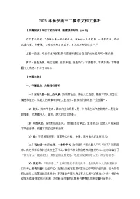 2025年泰安高三二模语文作文解析学案
