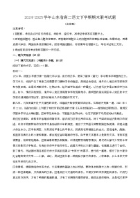 2024—2025学年山东高二语文下册期末联考试卷【含答案】