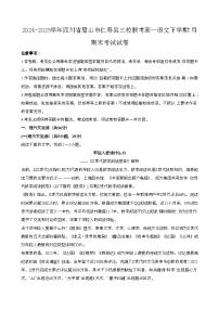 2024—2025学年四川眉山仁寿县三校联考高一语文下册（7月）期末考试试卷【含答案】